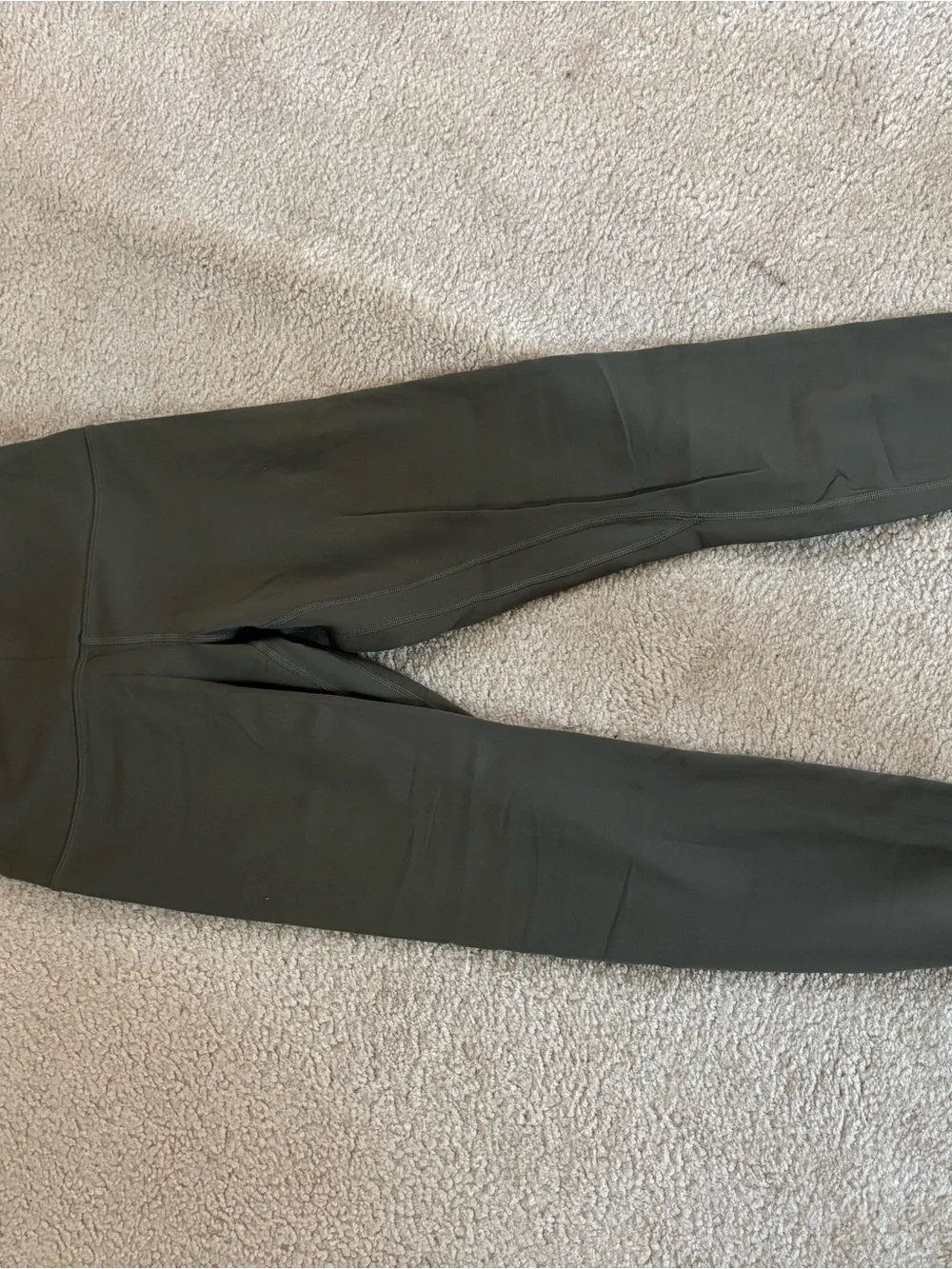Lululemon High-Waist Olive Green Performance Leggings